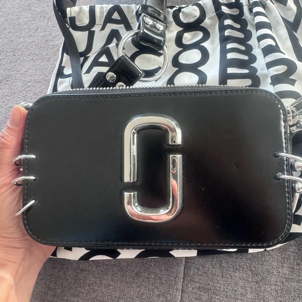 Marc Jacobs Black Crossbody Bag with Silver Accents - Picture 2 of 8